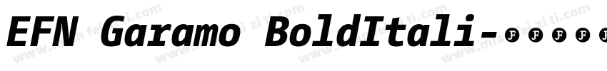 EFN Garamo BoldItali字体转换
